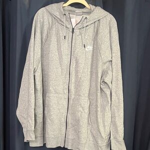 Nike Women’s Light Gray Full-Zip Hoodie